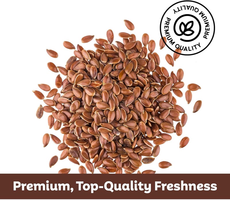 Roots Circle Premium Brown Whole Raw Flax Seeds - Rich in Fiber, Omega-3 Fatty Acids | Great for Baking, Salads, Smoothies & Protein Balls | Premium Flaxseeds | Kosher Bulk 1 Pack of 21oz - Image 2